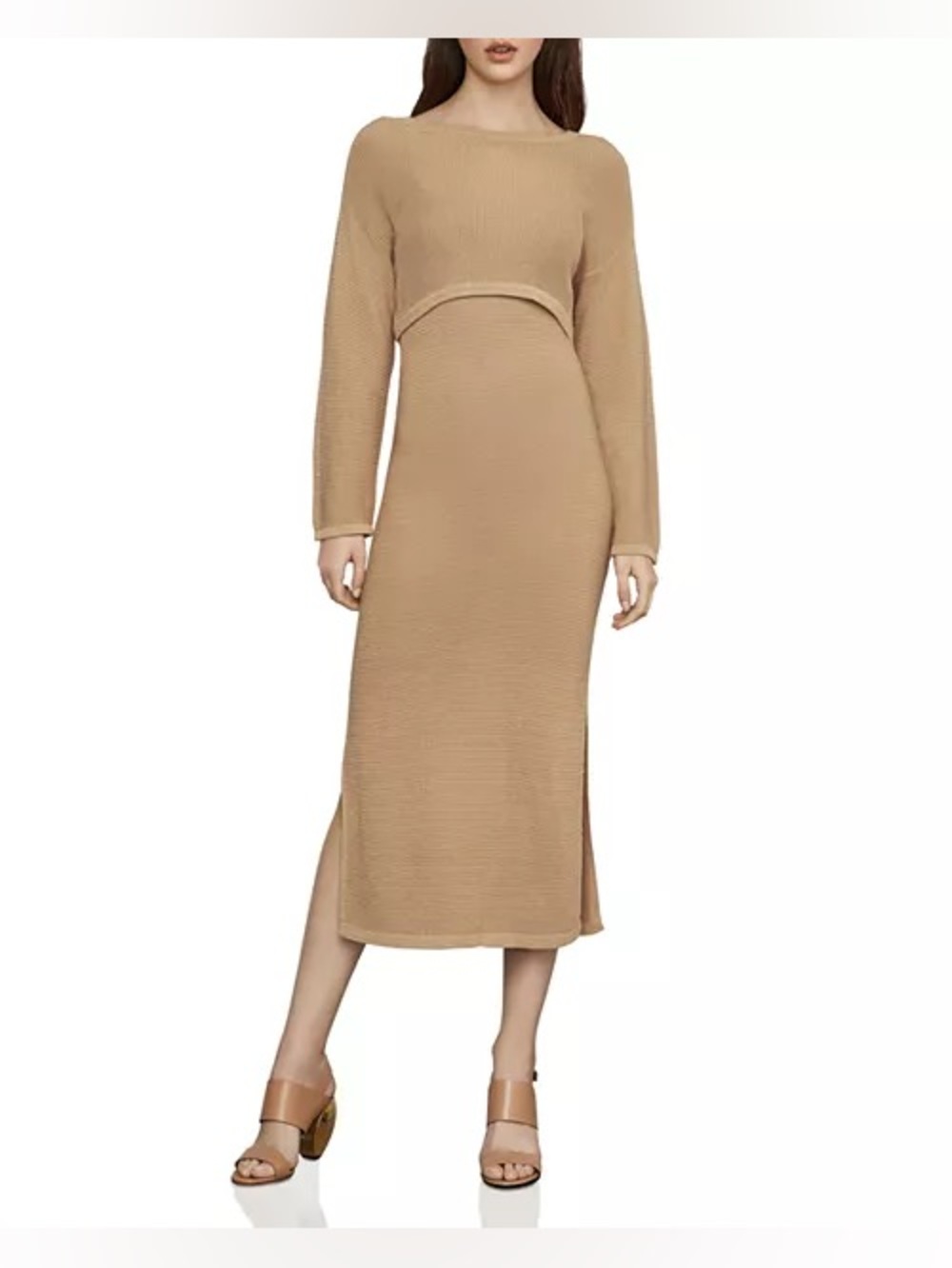 BCBGMAXAZRIA Two-Piece Midi Sweater Dress